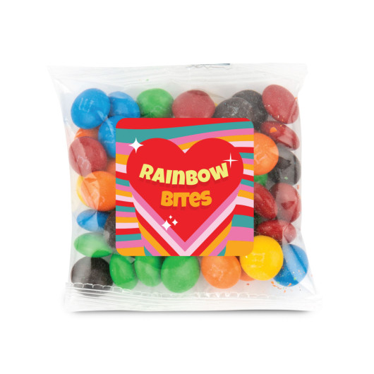 Logo Sticker 2 M&M 50g Cello Bags